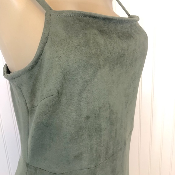 BB Dakota Fair and Square Faux Suede Mini Dress Cottagecore Large - Picture 7 of 17